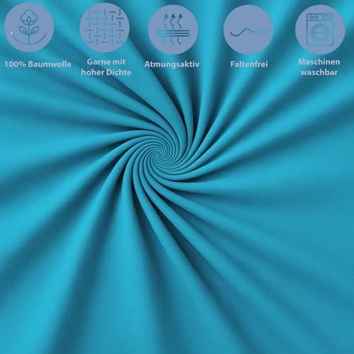 Spannbettlaken 120x200 cm – Jersey 100% Baumwolle – für Matratzen bis 25 cm Höhe