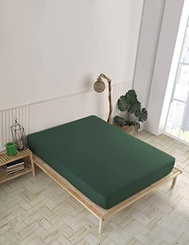 Vency Spannbettlaken 90x200 cm – 100% Baumwolle, für Matratzen bis 35 cm