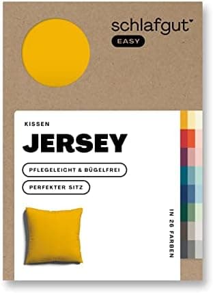 Schlafgut Easy Jersey Kissenbezug 40 x 40 cm – 100% Baumwolle, superweich & atmungsaktiv, Green Mid