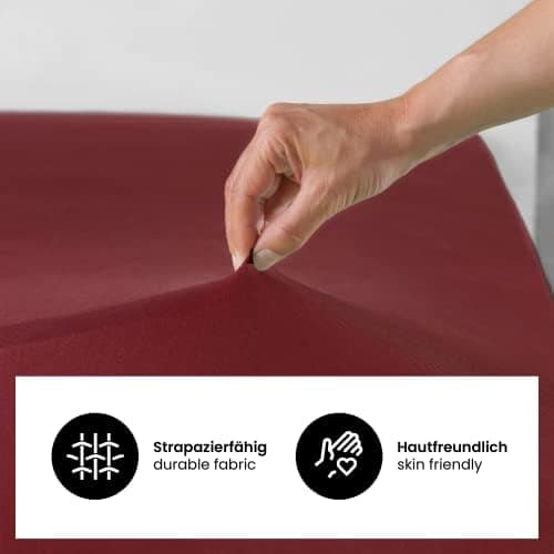 Jersey-Spannbettlaken 100% Baumwolle 180×200–200×200 cm