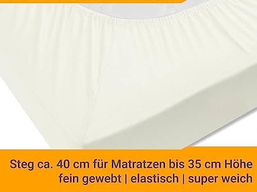 Jersey-Spannbetttuch – 100% Baumwolle, 180–200 x 200 cm