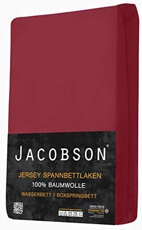 Jacobson Spannbettlaken für Wasserbett & Boxspringbett – 180 × 200 bis 200 × 220 cm