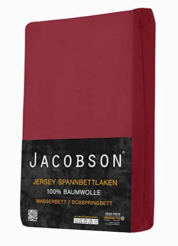 Jacobson Spannbettlaken für Wasserbett & Boxspringbett – 180 × 200 bis 200 × 220 cm