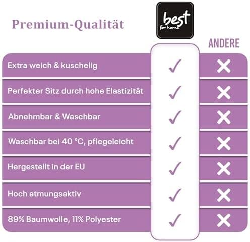 Elastisches Jersey-Spannbettlaken 90x180 cm – 100% Baumwolle, kuschelig warm