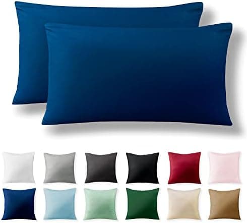2er-Set Kissenbezüge 40 x 80 cm – Renforcé, 100% Baumwolle, superweich mit Reißverschluss, Babyrosa