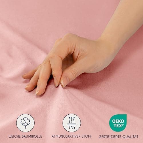 Dreamzie Spannbettlaken 90x190/200 cm – 100% Jersey‑Baumwolle, OEKO‑TEX STANDARD 100
