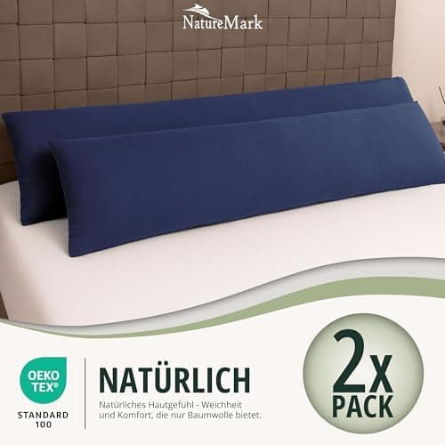 NatureMark Jersey Kissenbezüge – weich & atmungsaktiv, hautfreundlich – 40x40 cm, Anthrazit