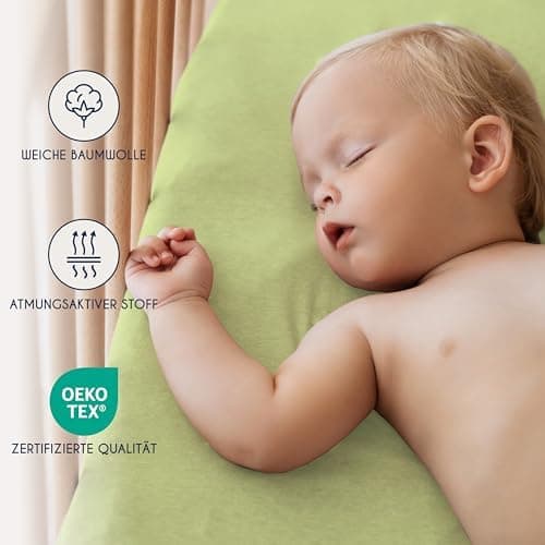 Dreamzie Spannbettlaken 90x190/200 cm – 100% Jersey‑Baumwolle, OEKO‑TEX STANDARD 100