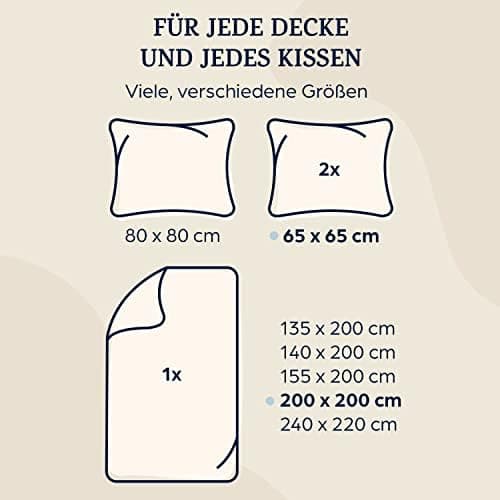 sleepwise Bettwäsche 135x200 Mikrofaser – ÖKO‑TEX zertifiziert, bügelfrei & knitterfrei, 2‑tlg. (inkl. 80x80 cm Kissenbe