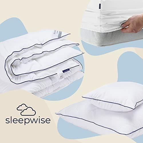 sleepwise Bettwäsche 135x200 Mikrofaser – ÖKO‑TEX zertifiziert, bügelfrei & knitterfrei, 2‑tlg. (inkl. 80x80 cm Kissenbe