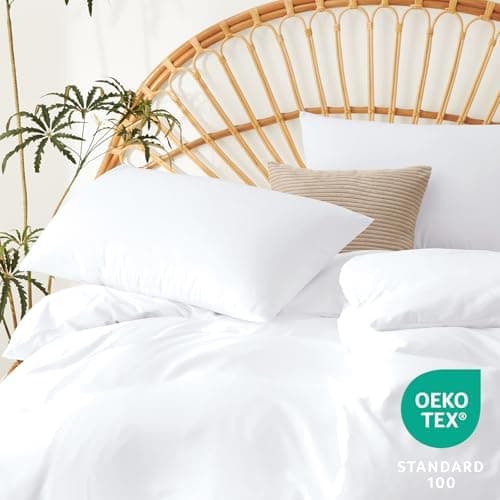 WAVVE Bettwäsche 135x200 – 4‑teiliges Mikrofaser‑Set Anthrazit (inkl. 2×80×80 cm Kissenbezüge) mit Reißverschluss, OEKO‑