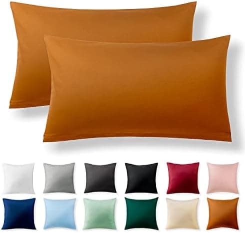 2er-Set Kissenbezüge 40 x 80 cm – Renforcé, 100% Baumwolle, superweich mit Reißverschluss, Babyrosa
