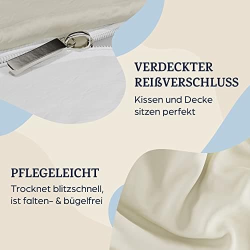 sleepwise Bettwäsche 135x200 Mikrofaser – ÖKO‑TEX zertifiziert, bügelfrei & knitterfrei, 2‑tlg. (inkl. 80x80 cm Kissenbe