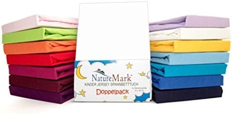 NatureMark Jersey-Spannbettlaken – 100% Baumwolle, 120 x 200 cm (Schoko Braun)