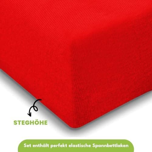 Julido Jersey-Spannbettlaken 140x200 cm – Baumwolle, OEKO-TEX® Standard 100, hautfreundlich & allergikergeeignet, Grün