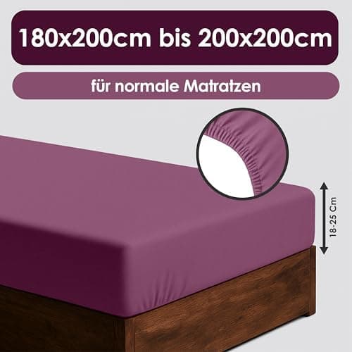 Jersey-Spannbettlaken / Spannbetttuch – 100% Baumwolle, 180x200–200x200 cm