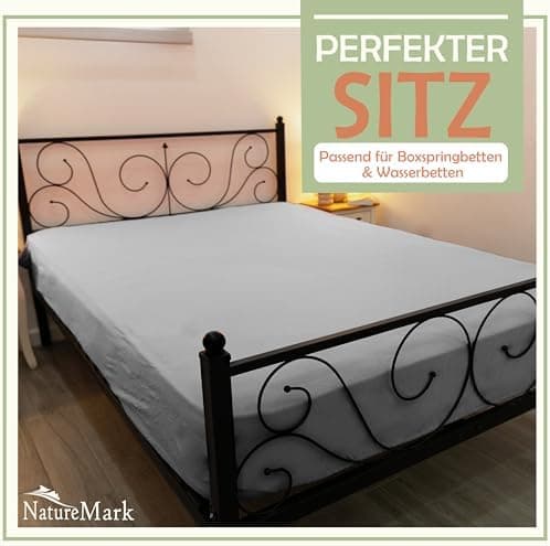 NatureMark Mikrofaser-Spannbettlaken 90x200–100x200 cm, türkis