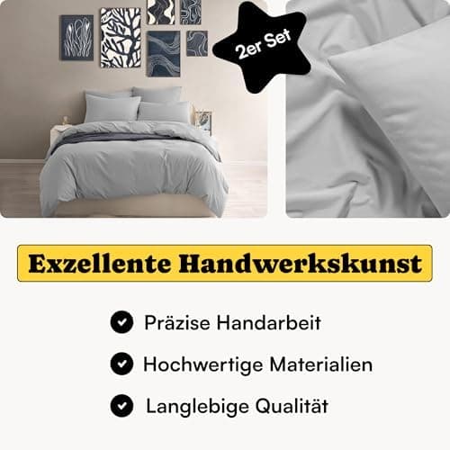 Perkal Kissenbezug Set 40x80 cm (2er) – 100% Bio-Baumwolle