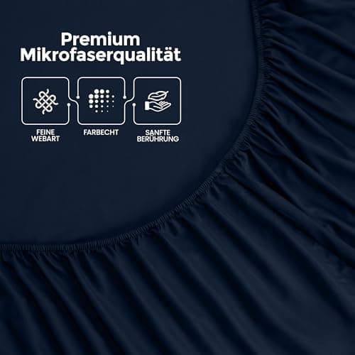 Utopia Bedding Spannbettlaken 120 x 200 cm für Matratzen bis 30 cm – gebürstete Mikrofaser, OEKO‑TEX® STANDARD 100