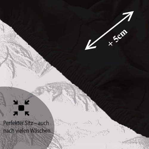 120x200 cm Jersey-Spannbettlaken – 100% Baumwolle, Weiß