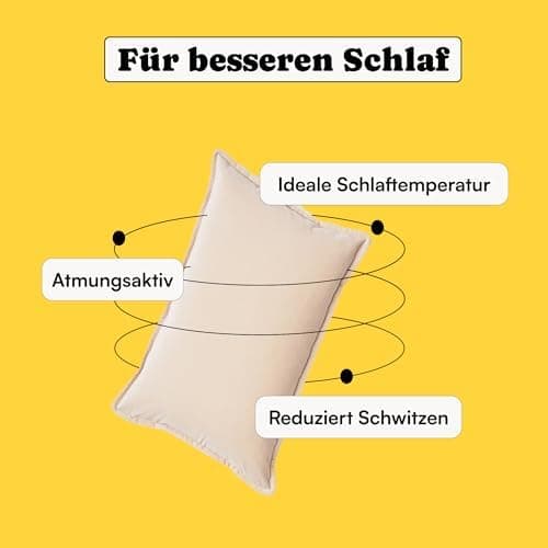 Perkal Kissenbezug Set 40x80 cm (2er) – 100% Bio-Baumwolle