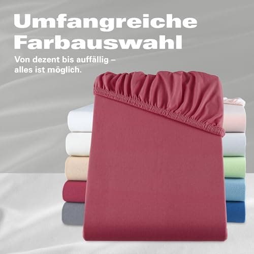 BaSaTex Bio-Jersey Spannbettlaken 120x200 cm – 100% Bio-Baumwolle, GOTS-zertifiziert – Taupe