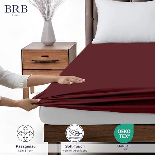 Spannbettlaken 90×200 cm – 100% Baumwolle (Oeko‑TEX) – für dicke Matratzen bis 27 cm