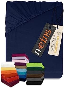 Jersey-Spannbetttuch – 100% Baumwolle, 180–200 x 200 cm