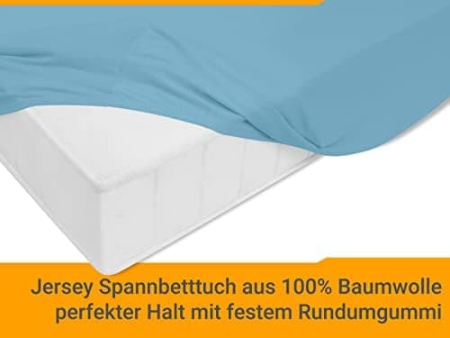 Jersey-Spannbetttuch – 100% Baumwolle, 180–200 x 200 cm