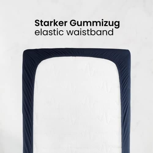 Jersey-Spannbettlaken 100% Baumwolle 180×200–200×200 cm