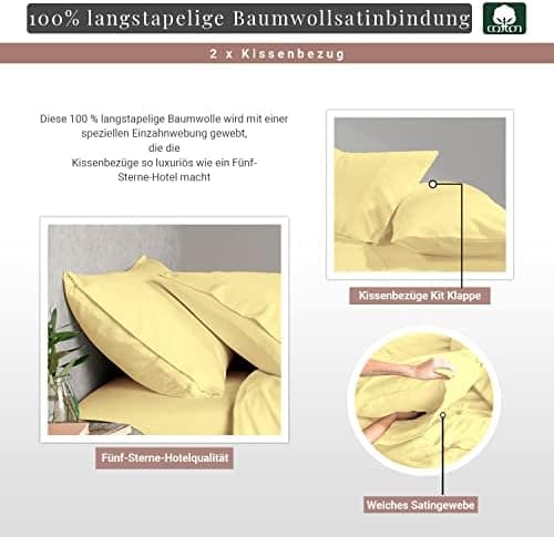 Pizuna Kissenbezüge 2er-Pack 40 x 80 cm Dunkelblau – 100% Langstapel-Baumwolle, 400 Fadenzahl