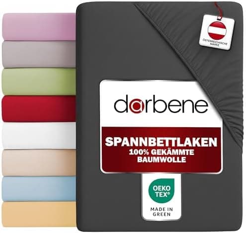 Spannbettlaken 90x200 – Jersey 100% gekämmte Baumwolle, passend für Matratzen bis 30 cm