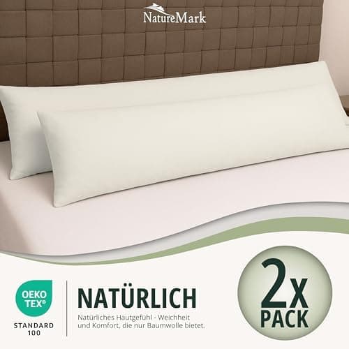 NatureMark Jersey Kissenbezüge – weich & atmungsaktiv, hautfreundlich – 40x40 cm, Anthrazit