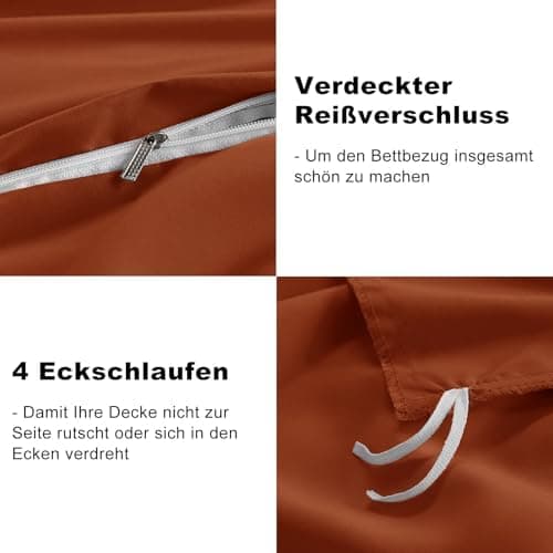 WAVVE Bettwäsche 135x200 – 4‑teiliges Mikrofaser‑Set Anthrazit (inkl. 2×80×80 cm Kissenbezüge) mit Reißverschluss, OEKO‑