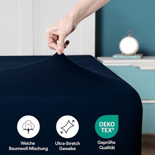 Utopia Bedding Jersey-Spannbettlaken 120 x 200 cm (25 cm) – Anthrazit, Baumwollmischung