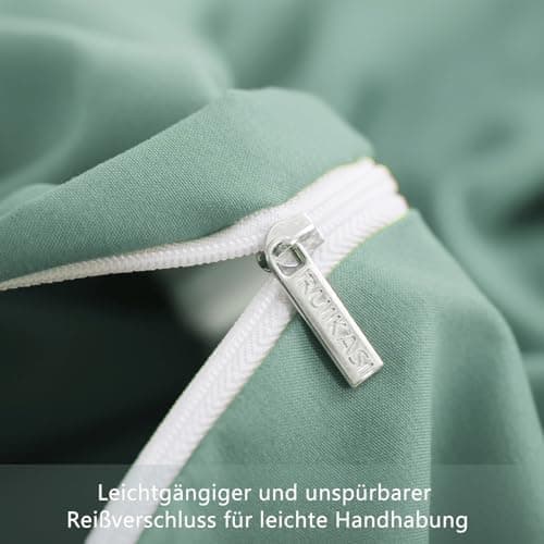 RUIKASI Bettwäsche-Set 4-teilig 135x200 Mikrofaser, 2x Bettbezug 135x200 + 2x Kissenbezug 80x80 cm, OEKO‑TEX, weich & bü