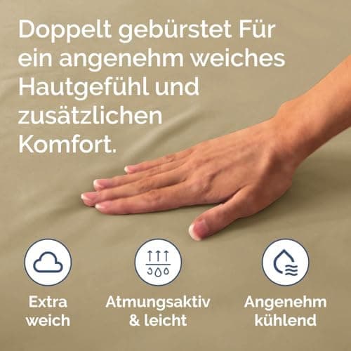 Spannbettlaken 180x200 cm – Extra tiefes Spannbetttuch bis 40 cm (16") – Weiche gebürstete Mikrofaser, knitterfrei & sch