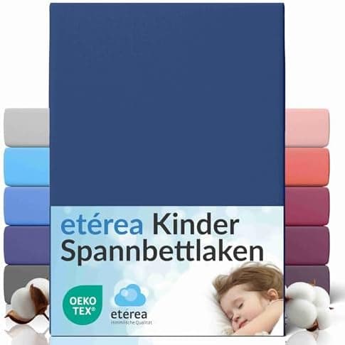 etérea Jersey-Spannbettlaken 80x200 cm Weiß – 100% Baumwolle, OEKO-TEX MADE IN GREEN & STANDARD 100