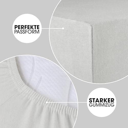 CelinaTex Jersey-Spannbettlaken 90x200–100x200 cm bis 26 cm Matratzenhöhe | 100% gekämmte Baumwolle | OEKO‑TEX STANDARD