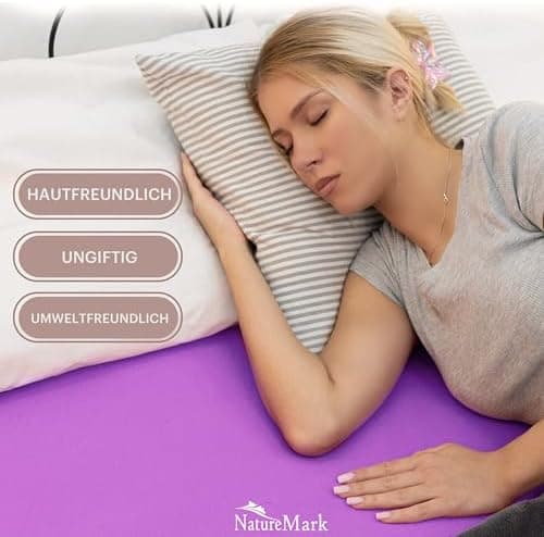 NatureMark Jersey-Spannbettlaken 2er-Pack – 100% Baumwolle, 90 x 200–100 x 200 cm, Creme/Natur