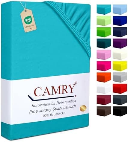 Camry Spannbettlaken 180x200–200x200 cm – Baumwoll‑Jersey Orange
