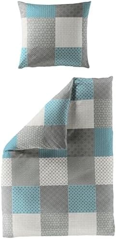 Bierbaum Fein-Biber Bettwäsche – 100% Baumwolle, 135x200 + 80x80 cm