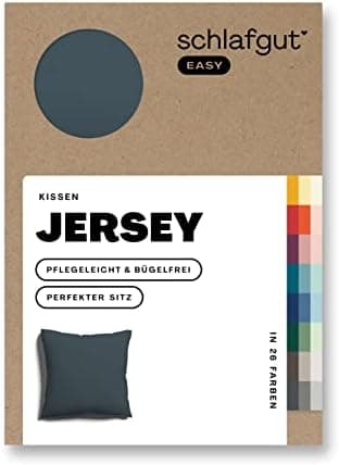 Schlafgut Easy Jersey Kissenbezug 40 x 40 cm – 100% Baumwolle, superweich & atmungsaktiv, Green Mid