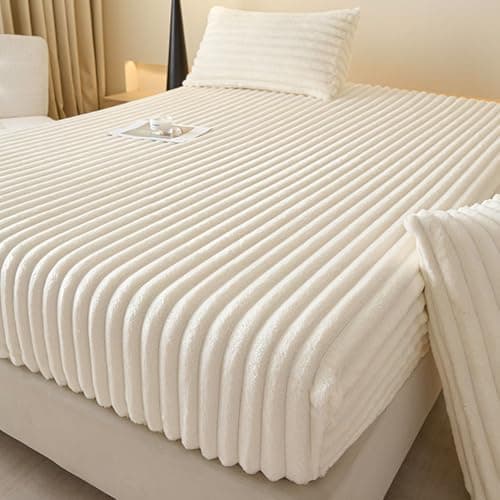 Premium Plüsch-Spannbettlaken 120x200 cm (für Matratzhöhe 5–28 cm) – weich & hautfreundlich, inkl. Kissenbezug-Paar