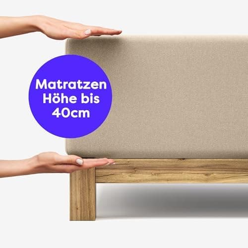 Wolkenfeld Spannbettlaken 180x200–200x220 cm | Premium Jersey-Baumwolle mit 5% Lycra | Für Matratzen bis 40 cm – Anthraz
