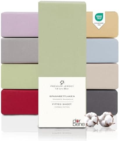Spannbettlaken 90x200 – Jersey 100% gekämmte Baumwolle, passend für Matratzen bis 30 cm