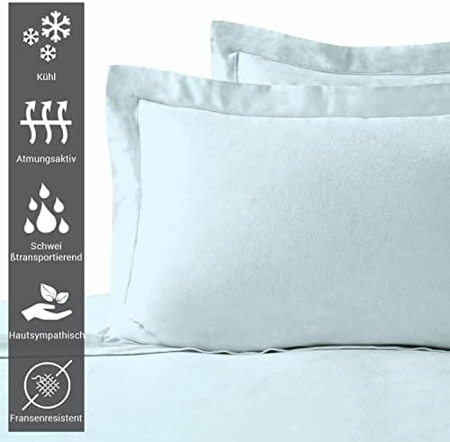 Pizuna Kissenbezüge 2er-Pack 40 x 80 cm Dunkelblau – 100% Langstapel-Baumwolle, 400 Fadenzahl