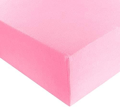 Heim24h Spannbettlaken 120x200 cm (bis 30 cm) – 100% Baumwolle Jersey, Schwarz