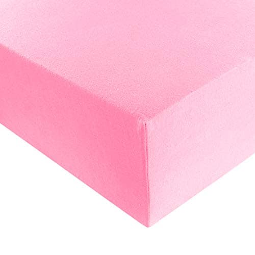 Heim24h Spannbettlaken 120x200 cm (bis 30 cm) – 100% Baumwolle Jersey, Schwarz