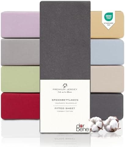 Spannbettlaken 90x200 – Jersey 100% gekämmte Baumwolle, passend für Matratzen bis 30 cm